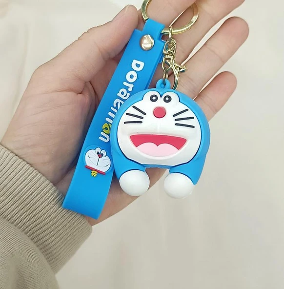 Doraemon Sulu Simli Anahtarlık Çanta Cüzdan Süsü Aksesuarı