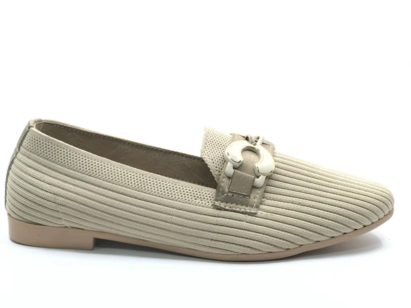 Marry Pace 883170 Toka Detaylı Triko Kadın Babet Ayakkabı - Resim 9