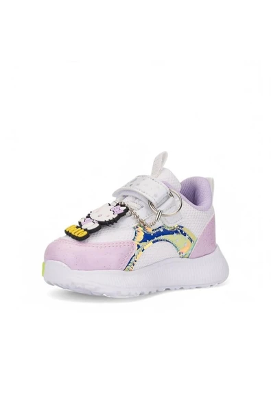 Günlük Kız Çocuk Spor Ayakkabı Hello Kitty Simli Süs Detay Işıklı Taban Lastik Bağcık Sneaker 120 - 3