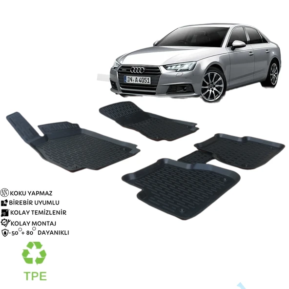 3D PASPAS SİYAH AUDI A4 2015+