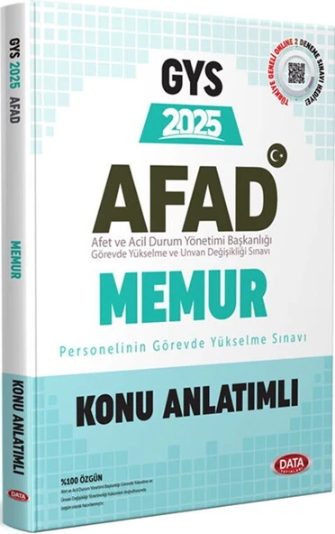Data Yayınları 2025 GYS AFAD Memur Konu Anlatımlı