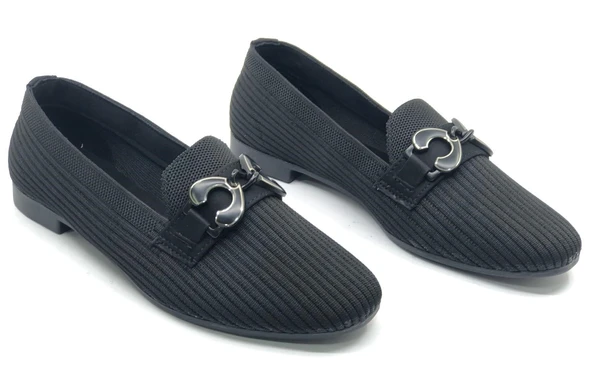 Marry Pace 883170 Toka Detaylı Triko Kadın Babet Ayakkabı - Resim 2