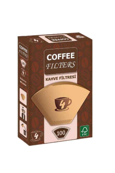COFFEE FİLTERS KAHVE KAĞIDI 1X4 100 LÜ
