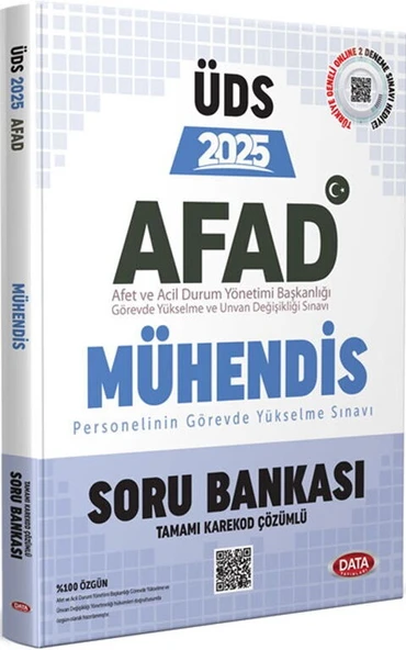 Data Yayınları 2025 ÜDS AFAD Mühendis Soru Bankası