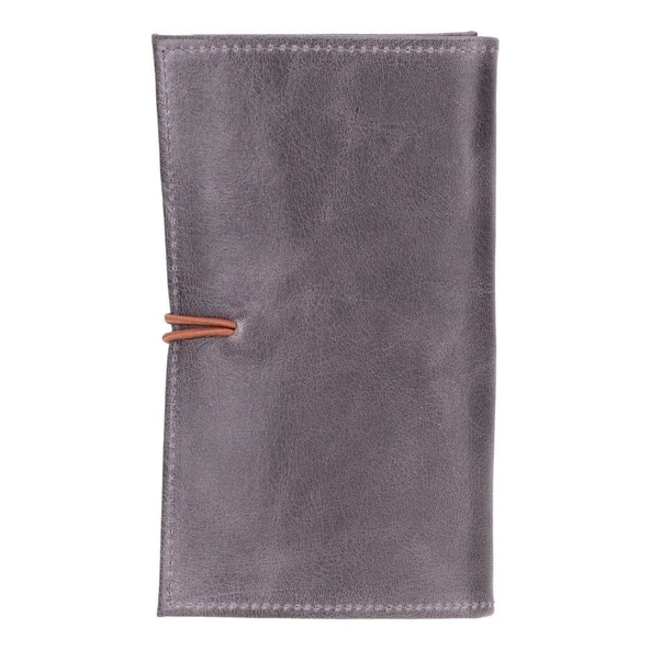 Deri Kablo Aksesuar Taşıma Çantası Antik Gri - 3