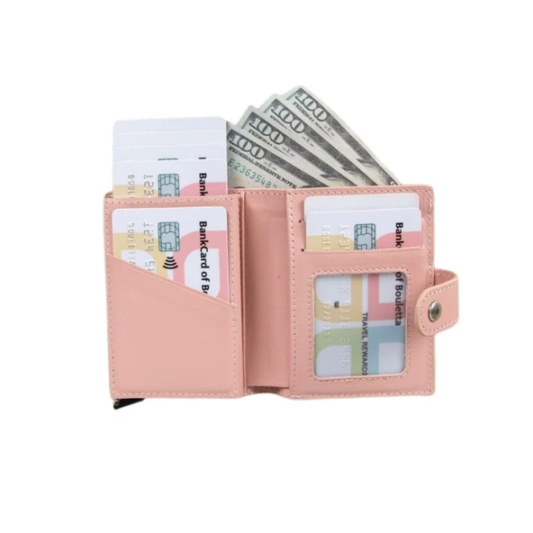 Palertag Deri Cüzdan, Apple AirTag Uyumlu Pembe - 5