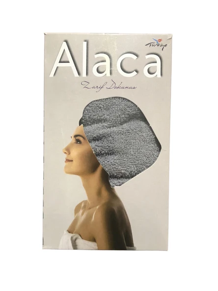 Royam %100 Pamuk Düğmeli Havlu Saç Kurulama Bone Havlu - 6