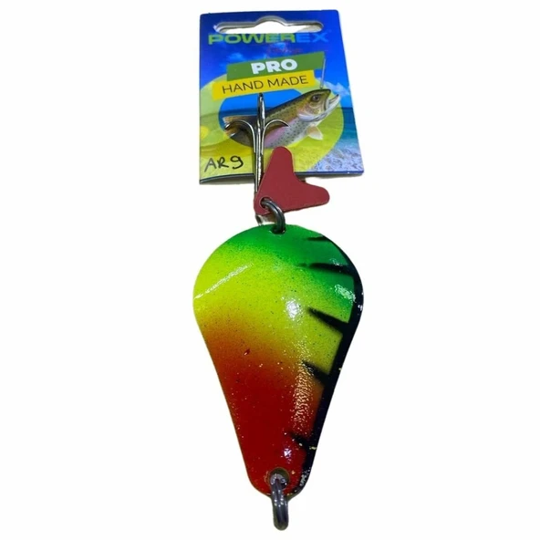 Turna Kaşığı 30 Gram Armut Model Gökkuşağı Glow Pike 30 Gr. 6,5 Cm. Metal Kaşık Sahte Yem Turna Kaşığı AR9
