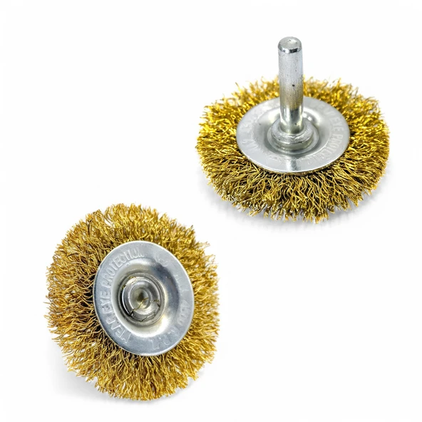 Boya Kurum Pas Zımparalama Kazıma Temizleme Fırçası Pimli Çanak Daire Tel Fırça Matkap Uyumlu 50 mm - 4