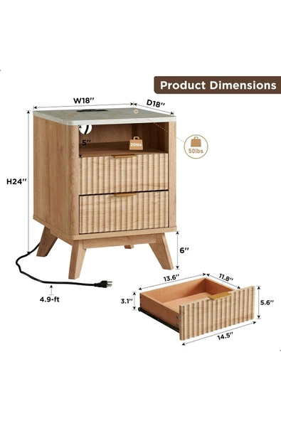 ReMa-design Ahşap Ramsey Komodin - Resim 3