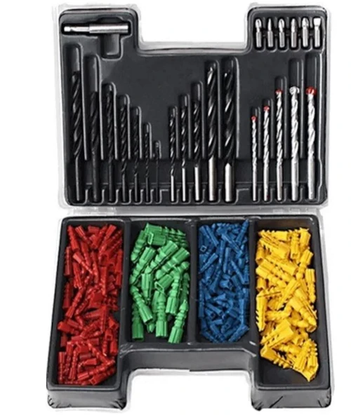 Real Özs Bits-Matkap Ucu-Dübel Çantalı Set 300 Parça