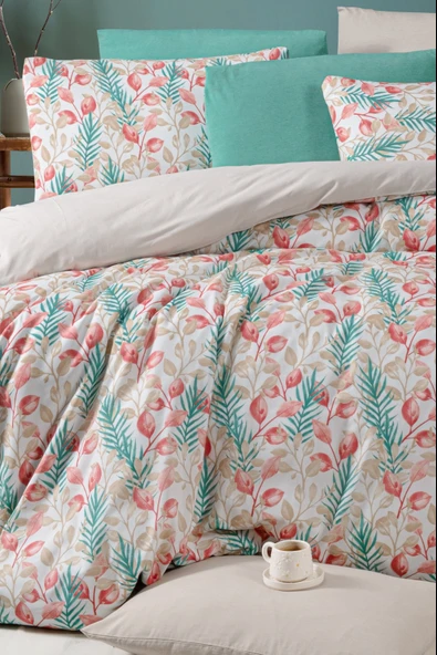 Lastikli Çarşaflı Tek Kişilik Nevresim Takımı Lemon Red - 4