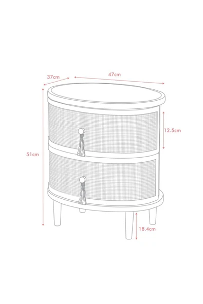 ReMa-design Ahşap Tetrar Komodin - Resim 4