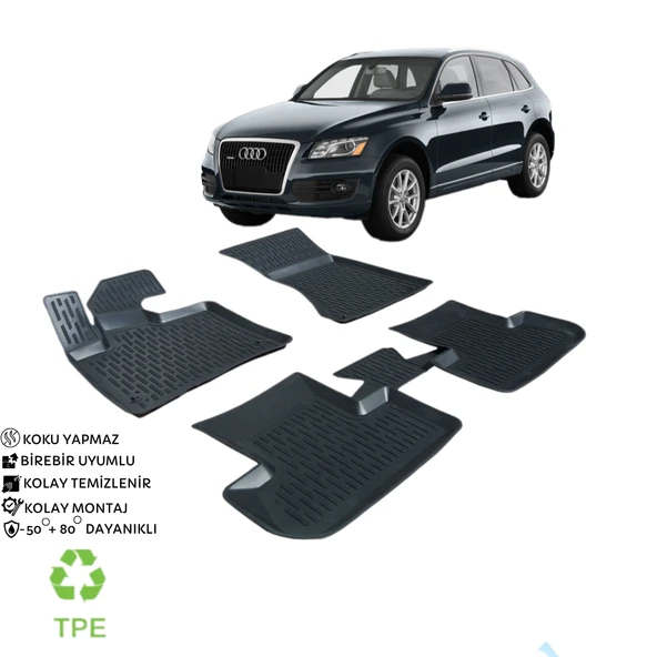 3D PASPAS SİYAH AUDI Q5 2009+