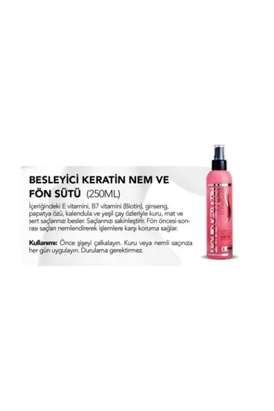 Keratin Fön Ve Nem Sütü Çilekli (250 ML) - 5