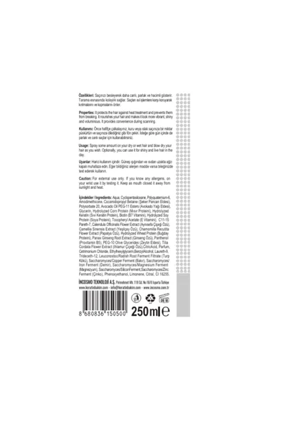 Keratin Fön Ve Nem Sütü Çilekli (250 ML) - 3