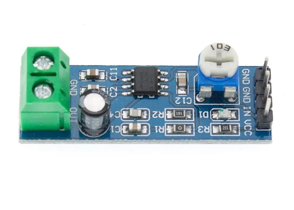 LM386 Ses Kuvvetlendirici Modül  DC 5V / 12V Mono Ayarlanabilir Ses Yükseltici Mikrofon Amfi Amfilikatör - 6