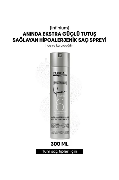 Loreal Professionnel Infinium Ekstra Güçlü Tutuşlu Saç Sprey 300 ml