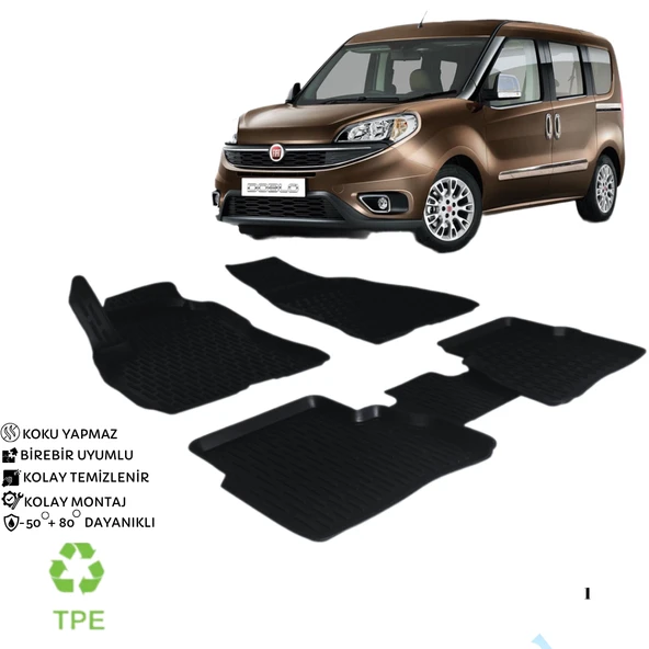 3D PASPAS SİYAH FIAT DOBLO2  2010-2015