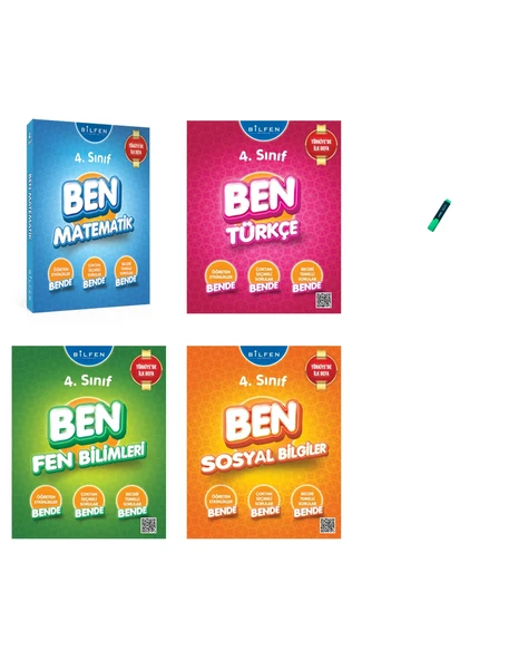 4. Sınıf Ben Serisi Etkinlikli Matematik Türkçe Fen ve Sosyal Soru Bankası 4lü Set