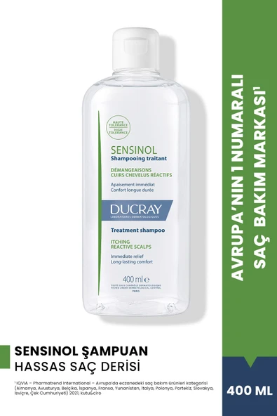 Ducray Sensinol Hassas Saç Derisindeki Rahatsızlık Hissini Azaltmaya Yardımcı Şampuan 400 ml