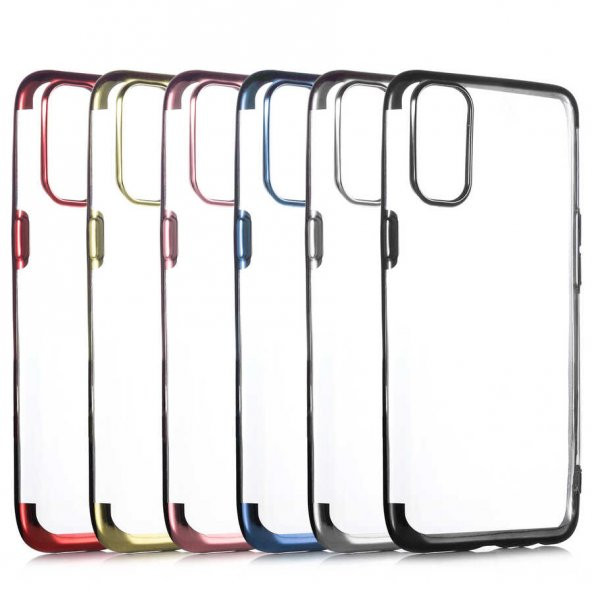 Oppo Reno 4 Kılıf Zore Dört Köşeli Lazer Silikon Kapak - 3