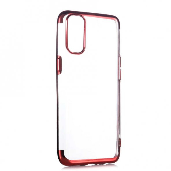 Oppo Reno 4 Kılıf Zore Dört Köşeli Lazer Silikon Kapak - 4