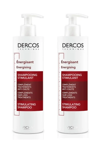 Vichy Dercos Energising Şampuan 400 Ml X 2 Adet | Saç Dökülmesi Serisi Orijinal Boy 2li Set