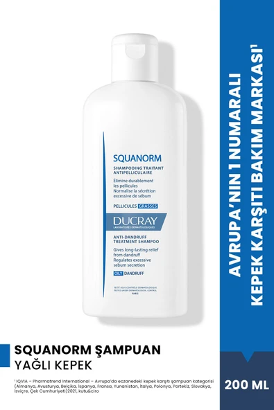 Ducray Squanorm Yağlı Kepek Şampuanı 200 ml
