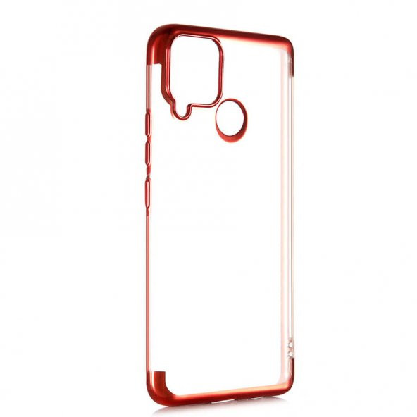 Realme C25 Kılıf Zore Dört Köşeli Lazer Silikon - 6