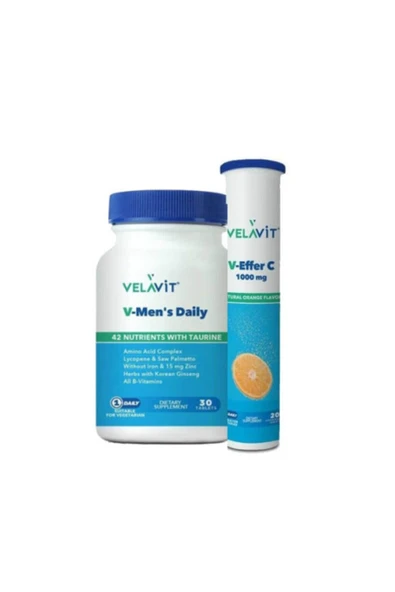 Velavit Erkeklere Özel Multivitamin Ve C Vitamini Destek Paketi