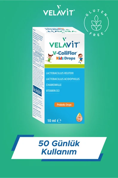 Velavit V-ColiFlor Kids Drops Probiyotik Damla 10 ml
