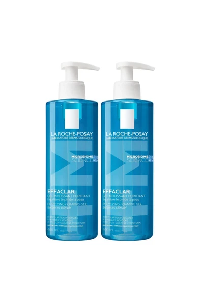La Roche Posay Effaclar Jel Temizleme Jeli Yağlı/akneye Eğilim Gösteren Ciltler 400 ml 2 Adet