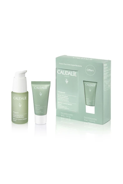 Caudalie Vinopure Bakım Seti - Vinopure Salisilik Serum 30 ml Matlaştırıcı Fluid Krem 15 ml