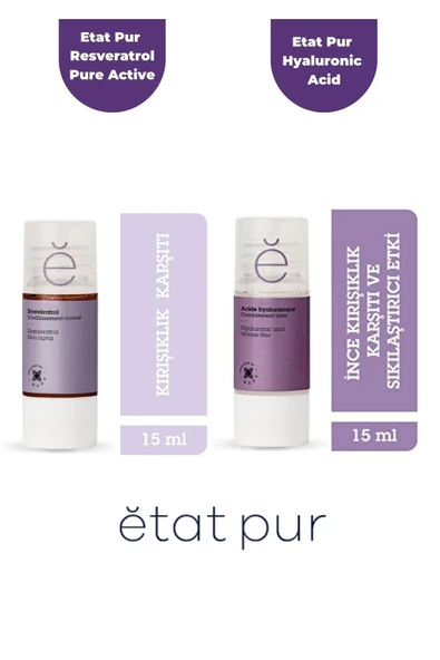 Etat Pur Resverartol 15 Ml | Hyaluronic Acid 15 Ml - Anti Aging Konsantre Cilt Bakım Seti -2