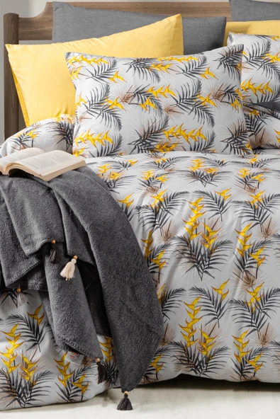 Lastikli Çarşaflı Çift Kişilik Nevresim Takımı Monyell - 4