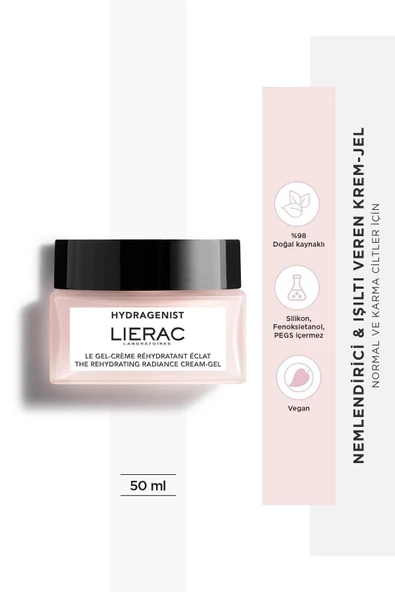 Lierac Hydragenist The Rehdyrating Radiance Nemlendirici Krem Jel 50ml