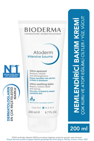 Bioderma Atoderm Intensive Balm Çok Kuru Atopi Eğilimli Cilt Nemlendirici Onarıcı Krem Yetişkin, Çocuk 200 ml