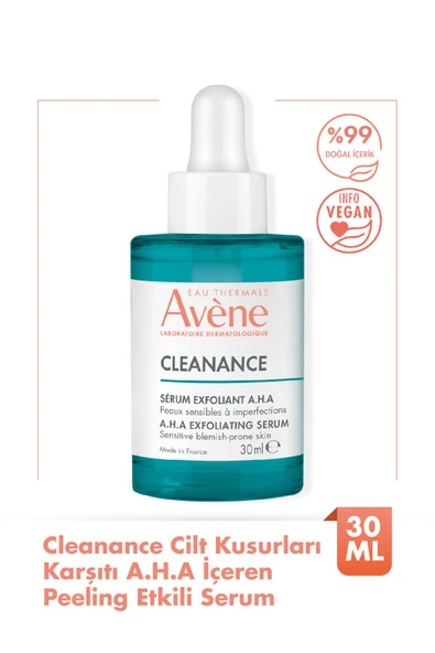 Avene Cleanance Peeling Etkili Laktik Asit ve Süksinik Asit İçeren Cilt Kusurları Karşıtı AHA Serum 30ml