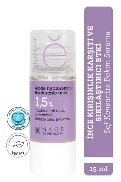 Etat Pur Pure Active Hyaluronik Asit %1,6 Kırışıklık Karşıtı Nemlendirici Konsantre Cilt Bakım Serumu 15 ml