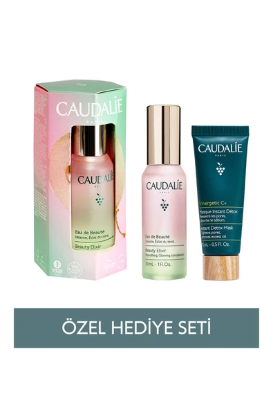 Caudalie Işıltı Verici Ikili Set - Beauty Elixir 30 Ml + Detoks Maskesi 15ml