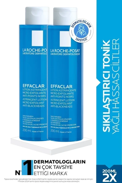 La Roche Posay Effaclar Tonik Yağlı/akneye Eğilim Gösteren Ciltler Gözenek Sıkılaştırıcı 200ml X2