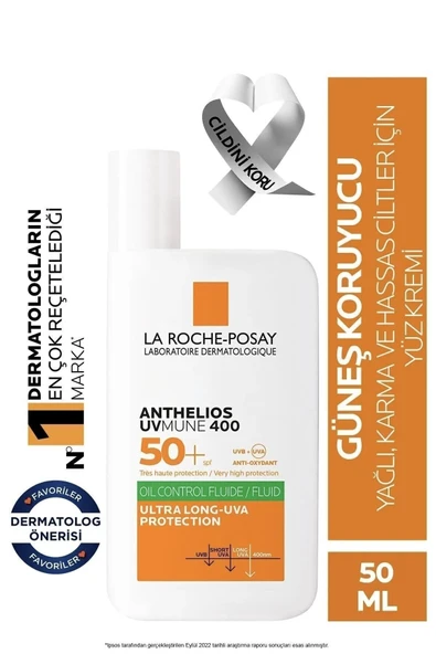 La Roche Posay Anthelios Uvmune 400 Oil Control Fluid Güneş Kremi Spf+50 ml