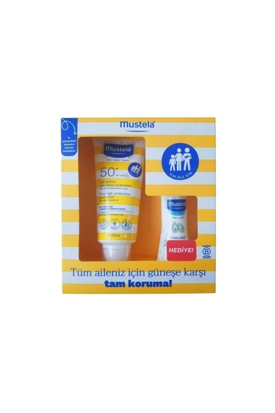 Mustea mustela Güneş Losyonu Spf 50 200 ml Vücut Losyonu 100 ml