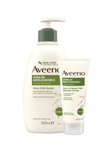 AVEENO Günlük Nemlendirici Bakım Seti | Losyon + Krem Orijinal Boy