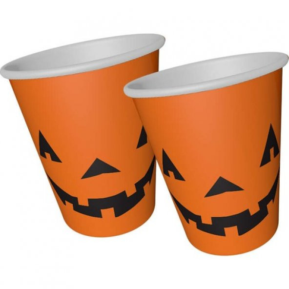 CADILAR BAYRAMI HALLOWEEN BALKABAĞI BARDAK TURUNCU 8Lİ