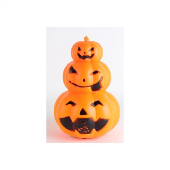 CADILAR BAYRAMI HALLOWEEN 3LÜ BALKABAĞI IŞIKLI DEKOR SÜS 21 CM X 15 CM