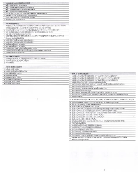 Temel Dil ve Konuşma Terapi Aynası Egzersiz Listeli - 5