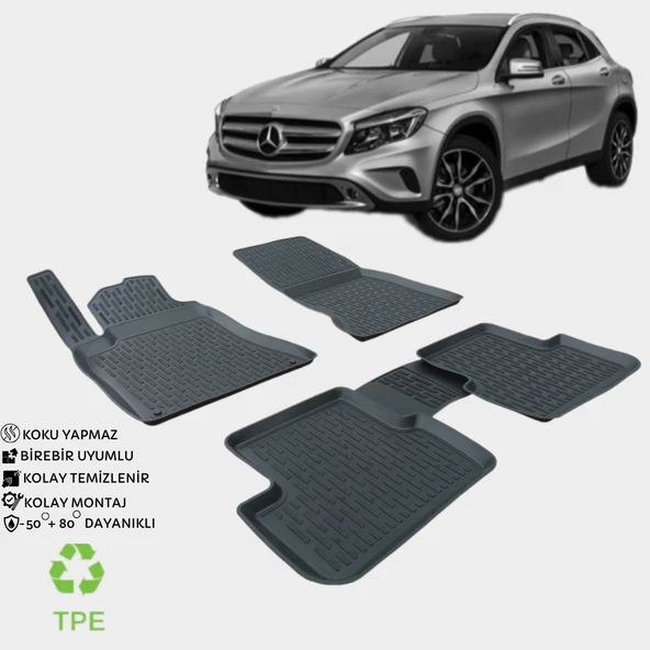 3D PASPAS SİYAH MERCEDES CLA SERİSİ X156 2014+