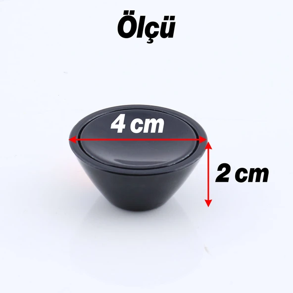 Delta Siyah Kulp Düğme 10 ADET Çekmece Mutfak Mobilya Dolabı Dolap Kulpu Kulbu Plastik Kulp - Resim 4